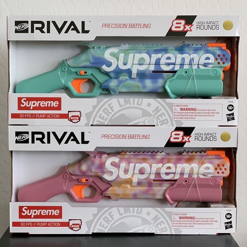 Supreme X Nerf Rival Takedown Blaster Pink/Blue BOTH IN HAND