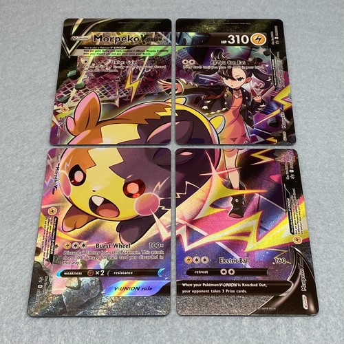 Pokemon Morpeko V-Union Holo 4 Card Promo Set Crown Zenith NM