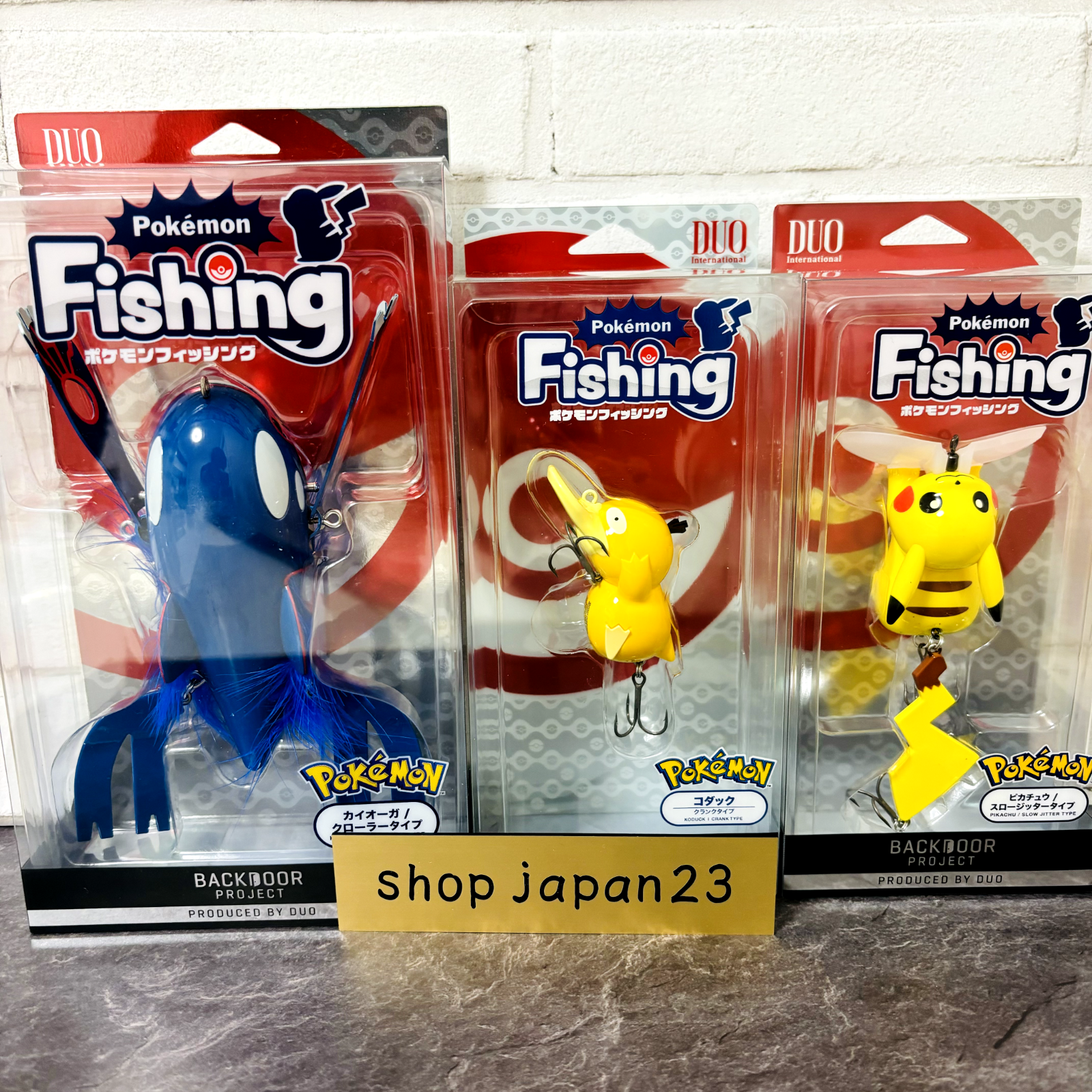 Pokemon Fishing Lure PIKACHU & KYOGRE & PSYDUCK(KODUCK) DUO Set