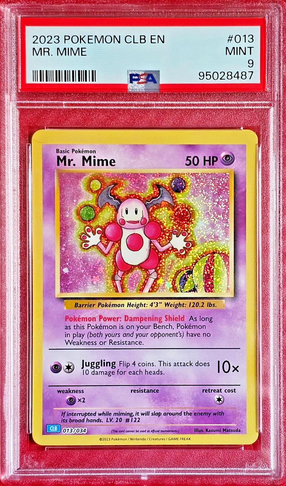 PSA 9 - Mr. Mime #13/34 Pokemon TCG Classic: Blastoise Deck (CLB