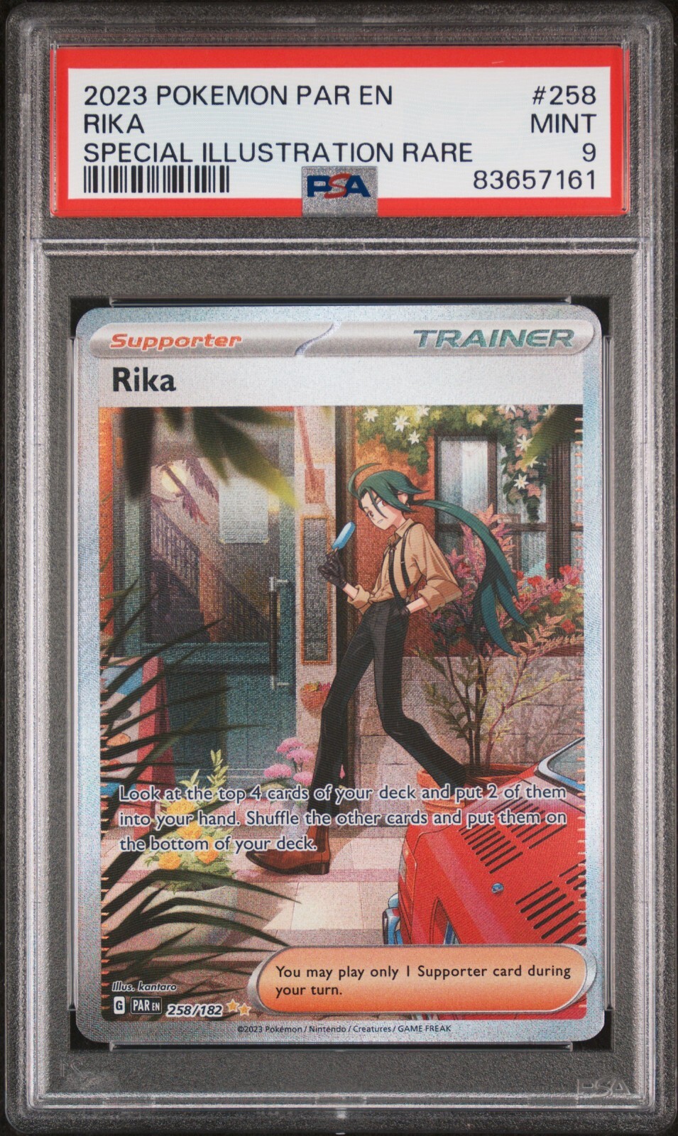 Rika 258/182 PSA 9 - Scarlet & Violet Paradox Rift - Pokémon TCG