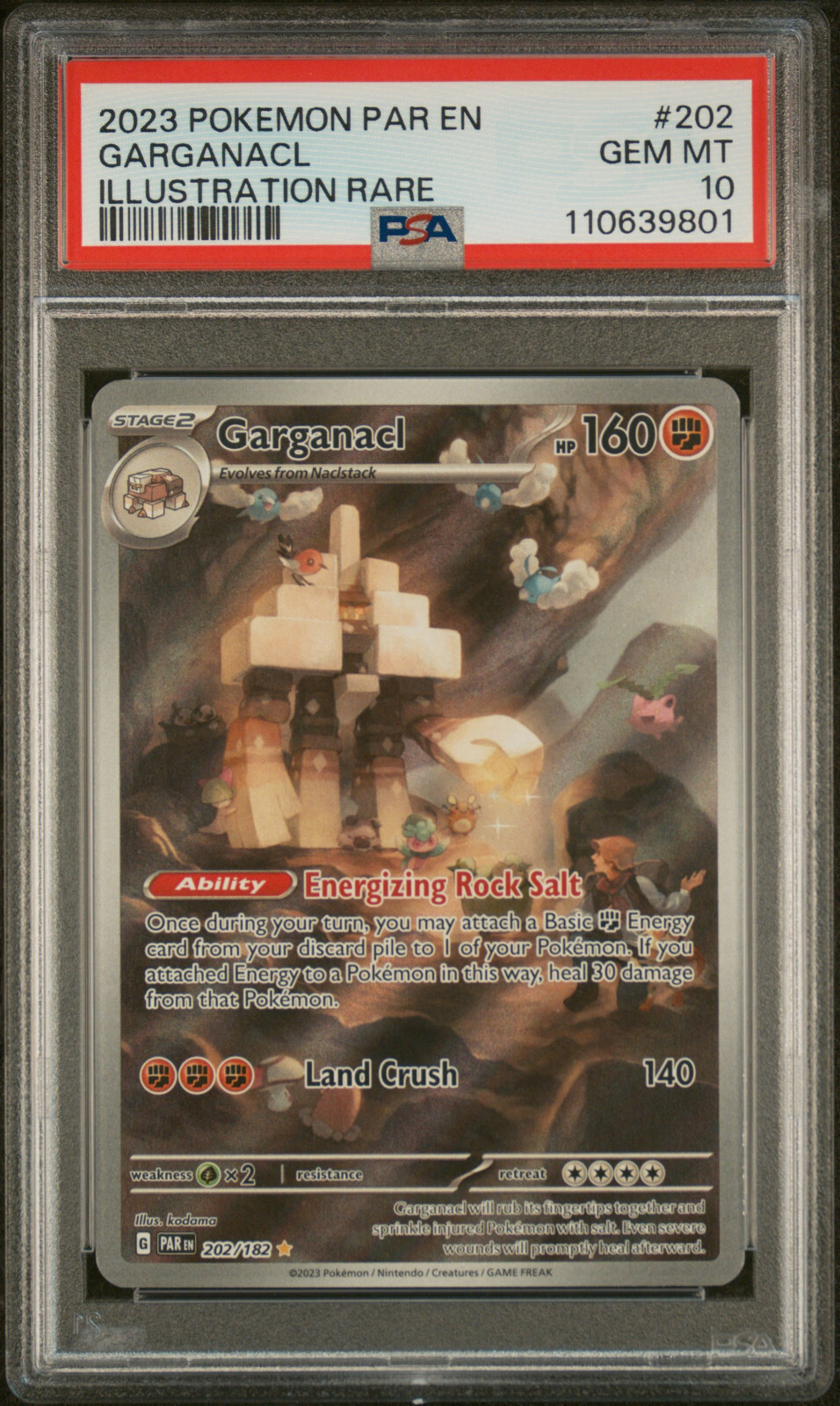 PSA 10 GEM Mint Garganacl 202/182 Illustration Rare - Pokémon