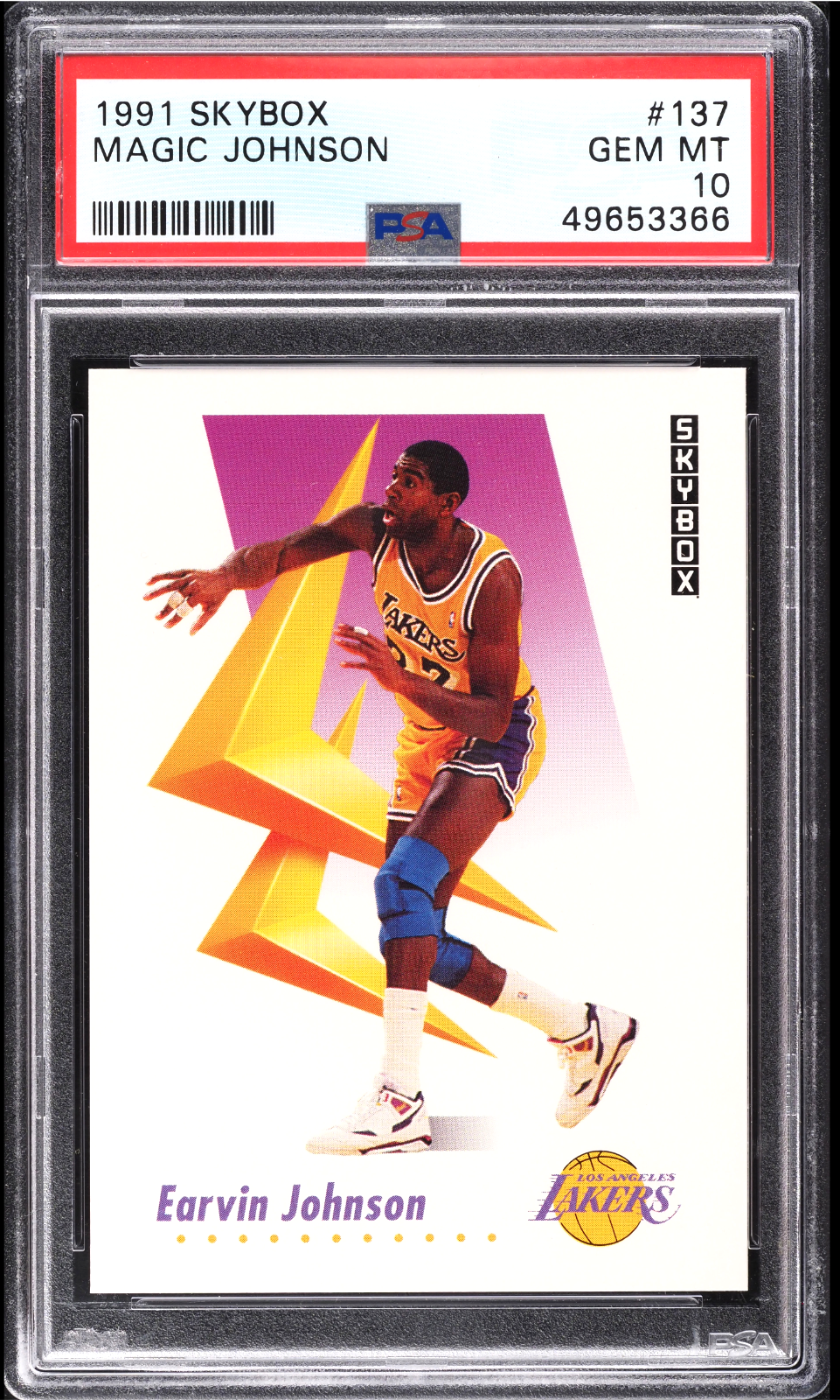 1991-92 Skybox Earvin Magic Johnson Card #137 PSA 10 Gem Mint