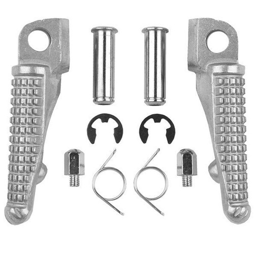 MPRO Silver CNC Front Foot Pegs Fit Kawasaki ZX-12R Ninja 00 01 02