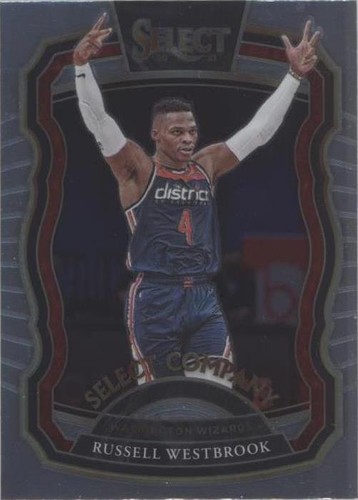 RUSSELL WESTBROOK 2020-21 Panini Select Blue Concourse #39 Wizards