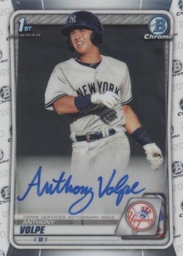 PSA 10 ANTHONY VOLPE AUTO 2020 Bowman Sterling BLUE REFRACTOR #/25