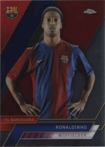 Ronaldinho 2024 Topps Total Football Purple #/25 SN FC Barcelona