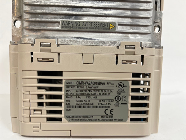 Yaskawa V1000 VFD Inverter Drive, 3.7KW (5HP), 200 ~ 240V, CIMR