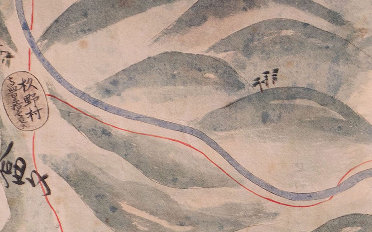 日本の税徴収に使われた200年前の古地図「近江国絵図」を