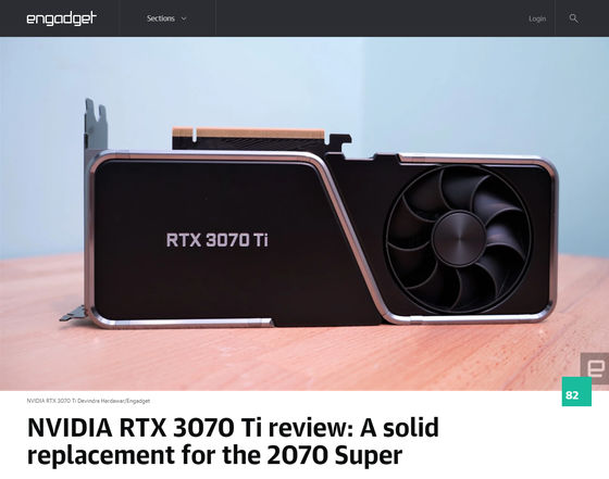 NVIDIAのGPU「GeForce RTX 3070 Ti」の海外レビューまとめ - GIGAZINE