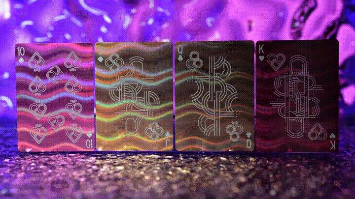 Rainbow Holo V2 Playing Cards by TCC Fashion