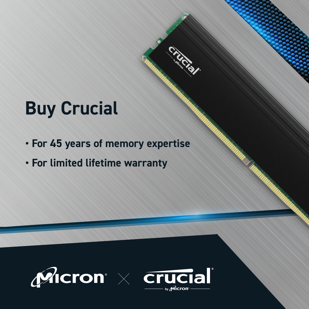 Crucial CP2K16G4DFRA32A Pro 32GB (2x16GB) DDR4-3200 CL22 1.2V
