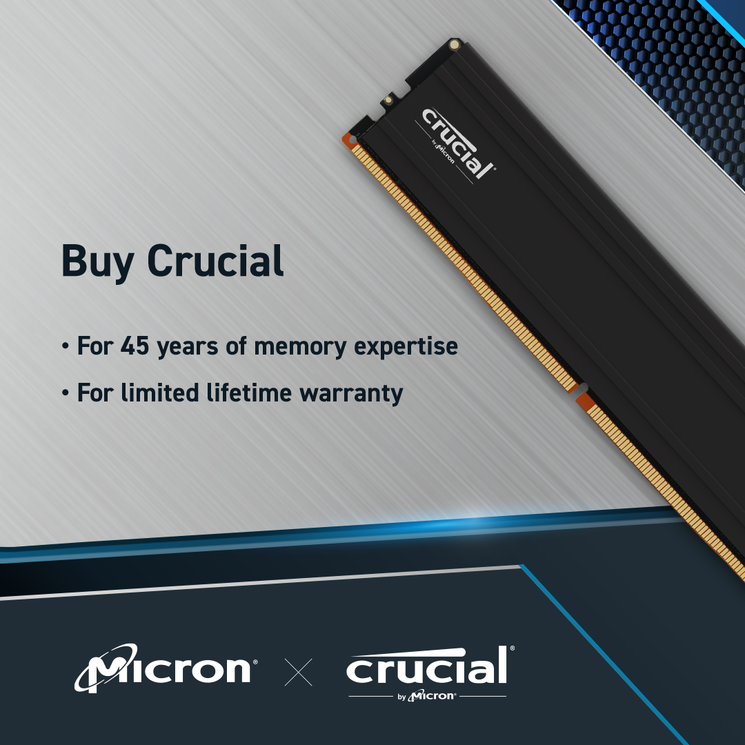 Crucial CP2K16G56C46U5 Pro 32GB (2x16GB) DDR5-5600 CL46 1.1V EXPO
