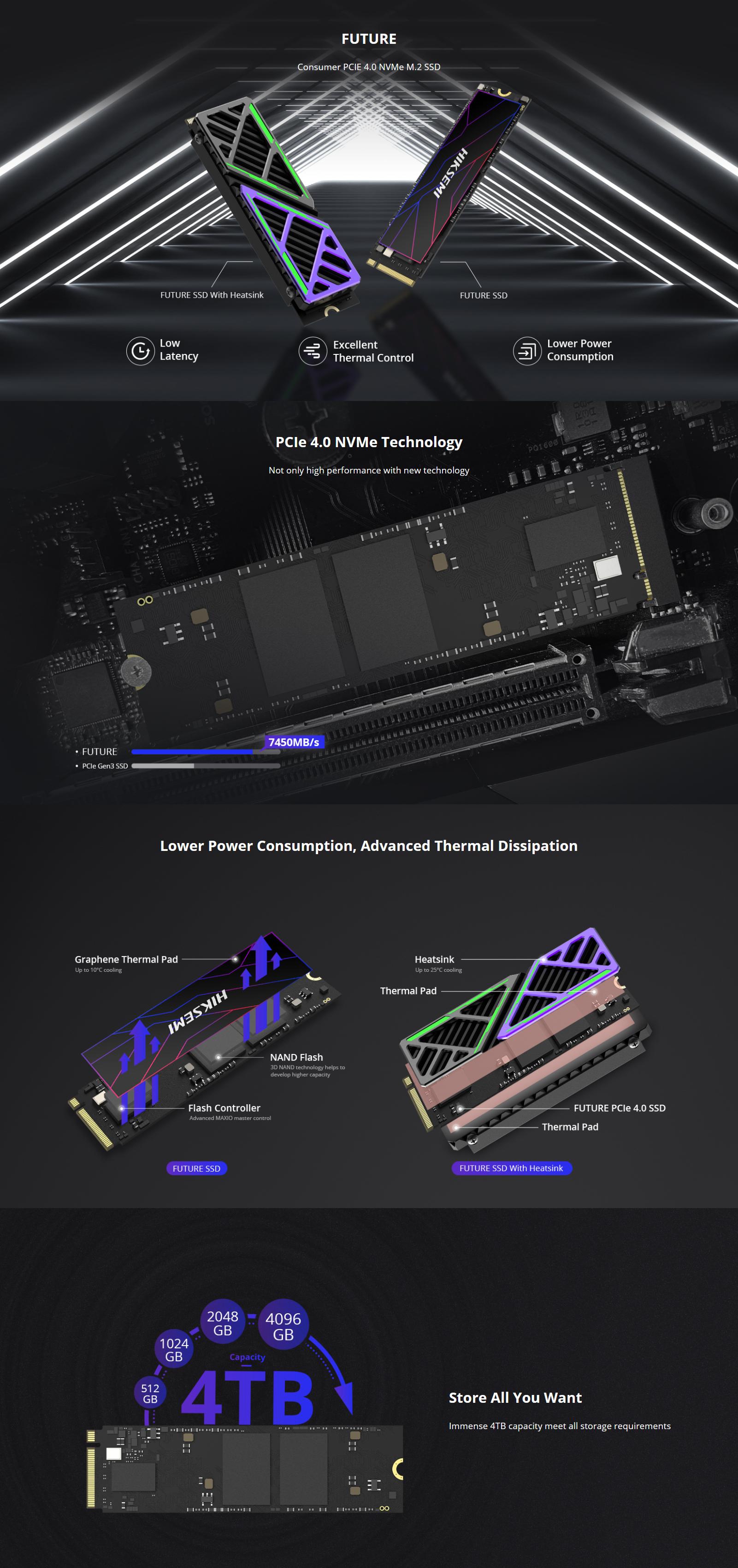 HIKSEMI HS-SSD-FUTURE-1024G FUTURE 1TB M.2 2280 PCIe 4.0 NVMe