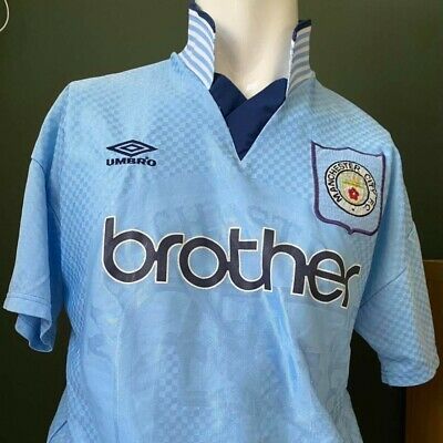 eBay) 1995/97 Manchester City Umbro Brother Home Football Jersey