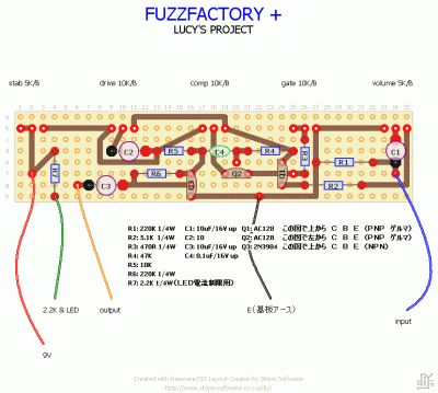 製作】Fuzz Factoryの自作 自作の登竜門 - Effects Factory