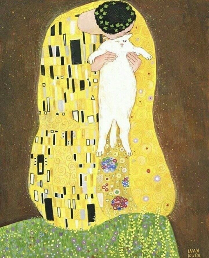 イラストレーターが名画のパロディ画を書いた結果？可愛い絵になった