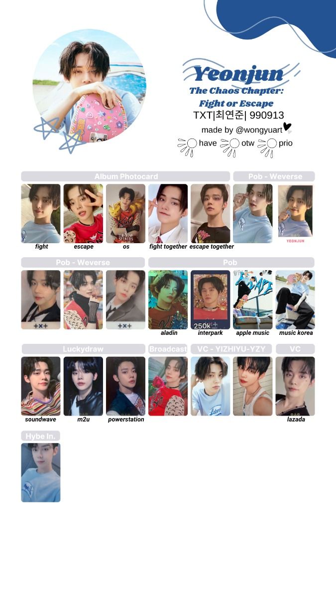 TXT fight or escape インスタントフォト チェキ 【公式通販】