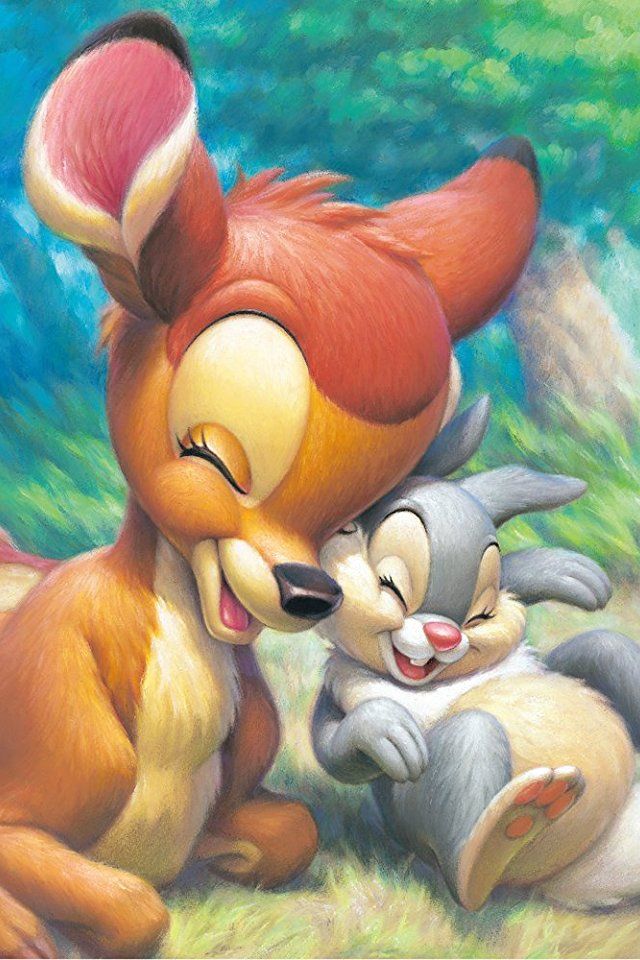 ディズニー バンビ&とんすけ iPhone(640×960)壁紙 画像62723 スマポ