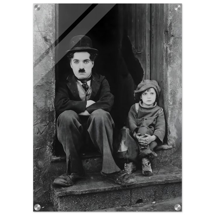 Charlie Chaplin, 'The Kid' Movie from 1921 50x70 cm / 20x28