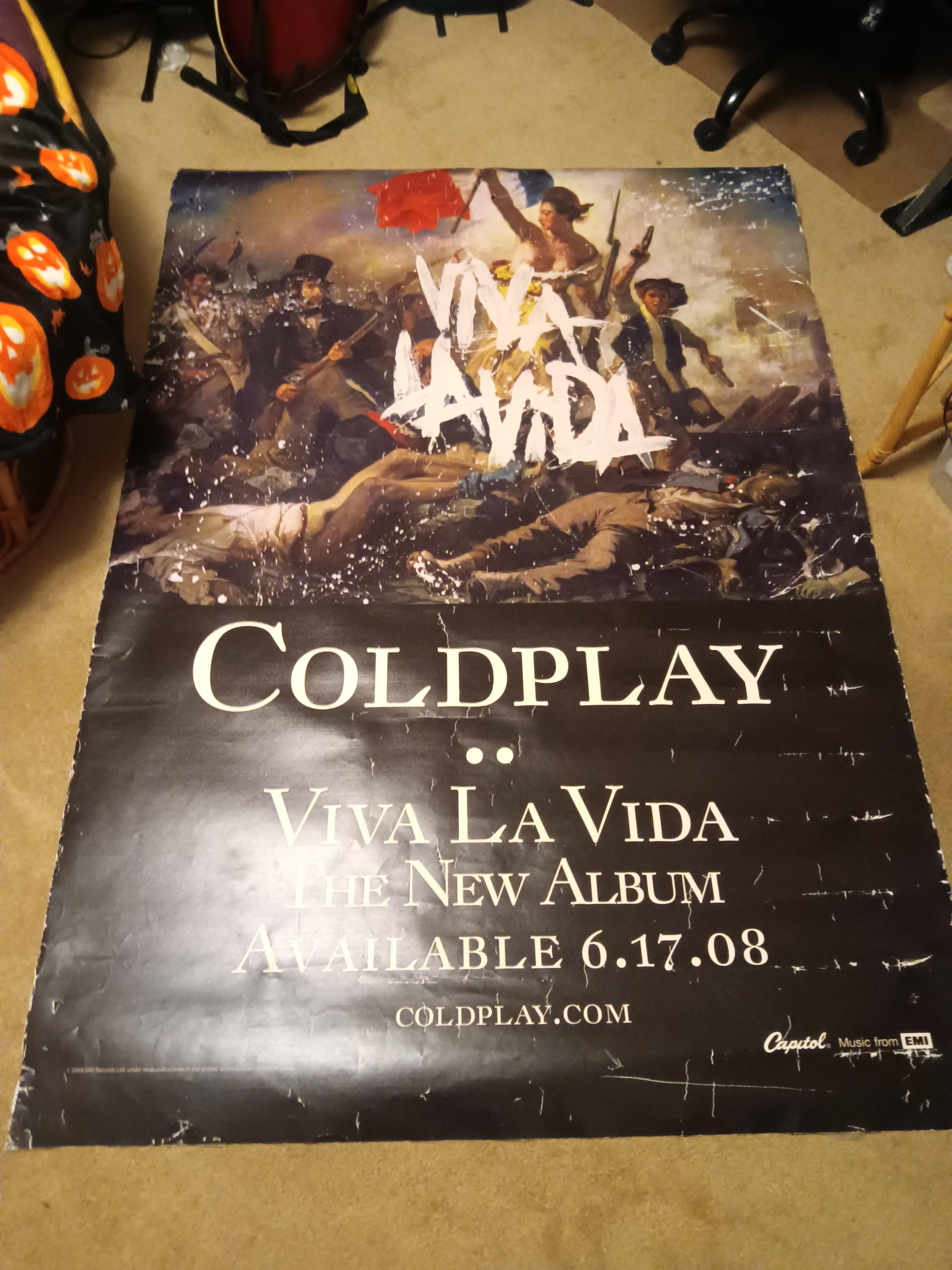 Found this massive viva la vida poster at the thrift for for $10
