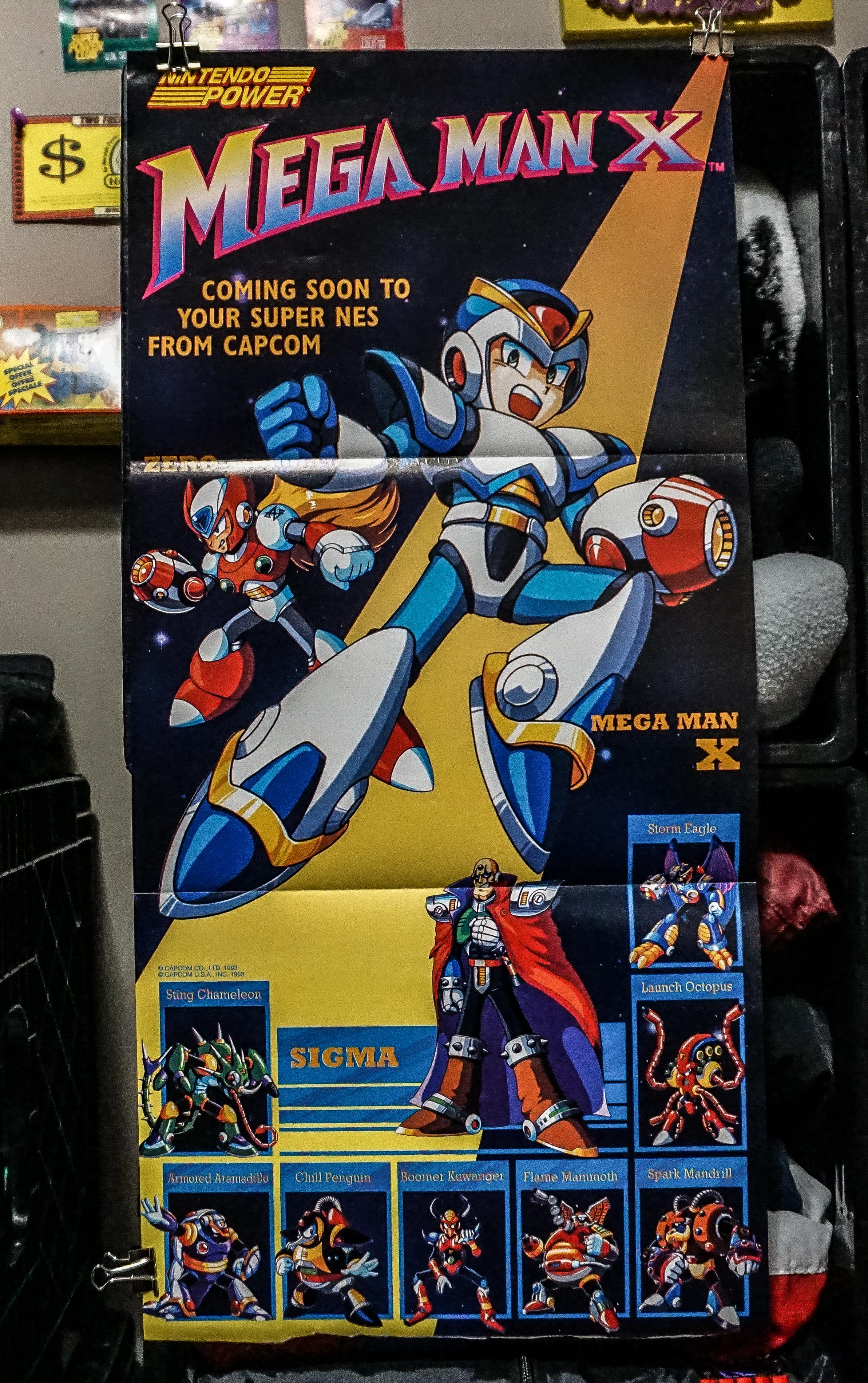 Nintendo Power Volume 69 1995年2月版のメガマンXポスター : r