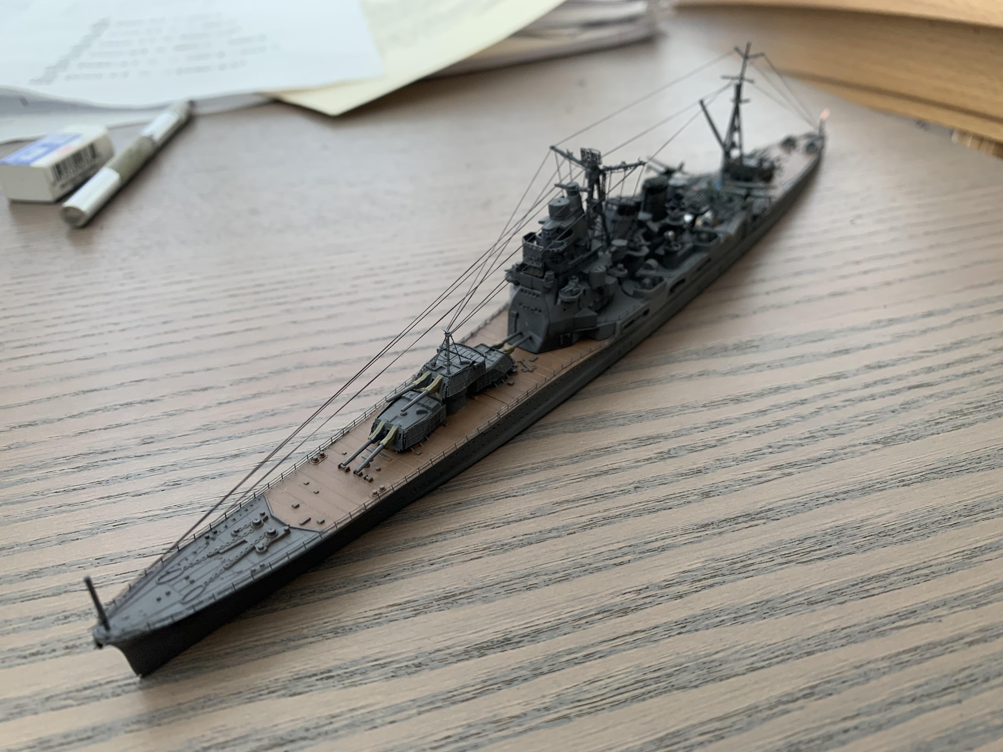 1/700 Scale Aoshima Japanese Heavy Cruiser Takao. First time using