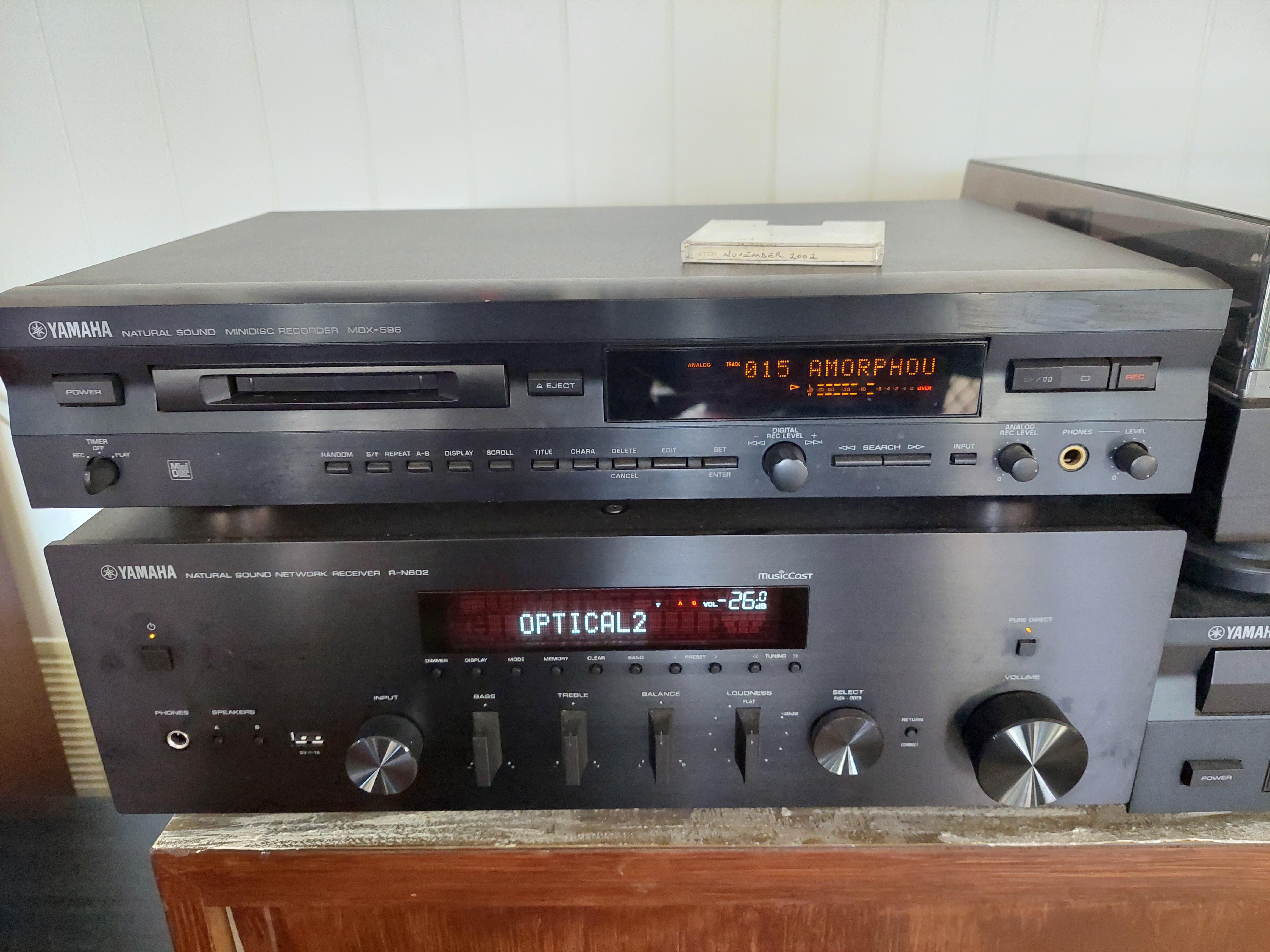 Yamaha MDX-596 and my box of MDs : r/minidisc