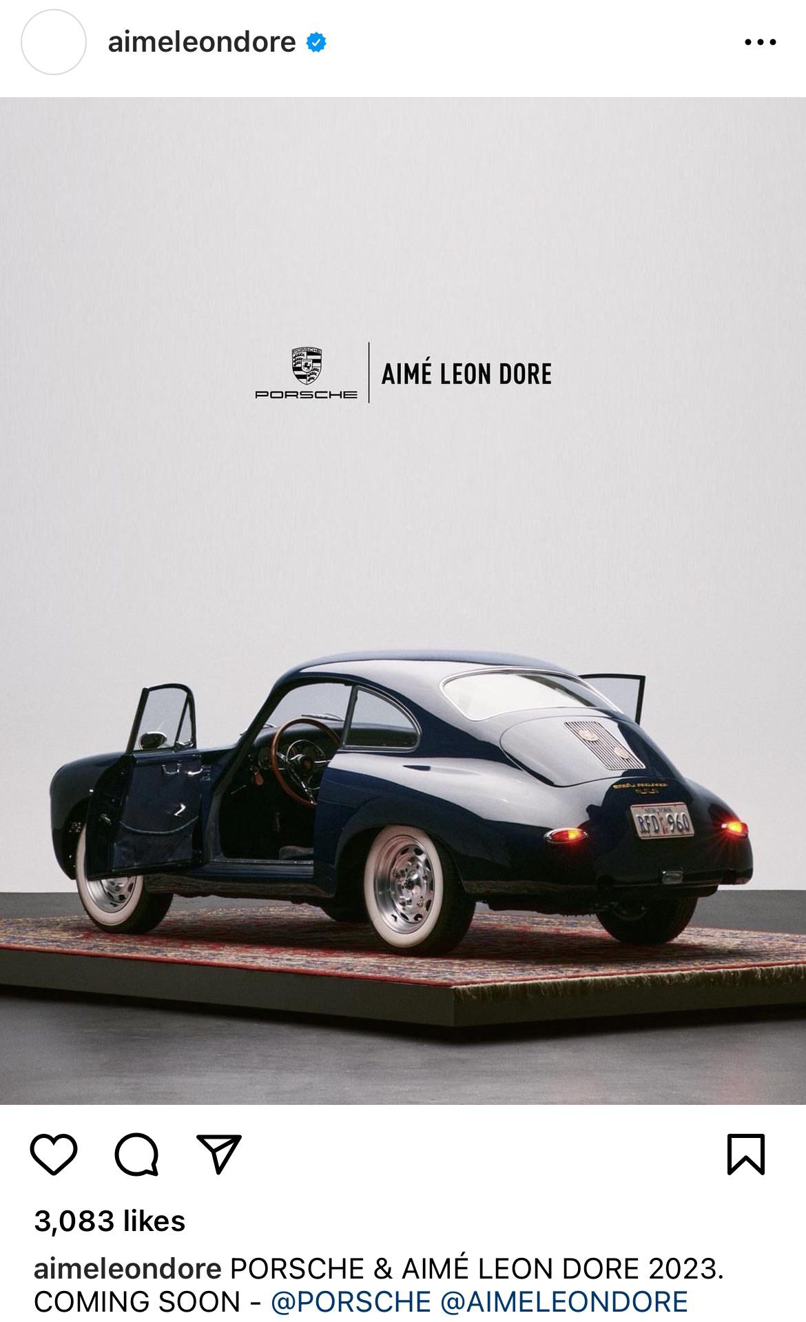 即完売 aime leon dore × Porsche ポルシェ ポスター 即完売 aime leon