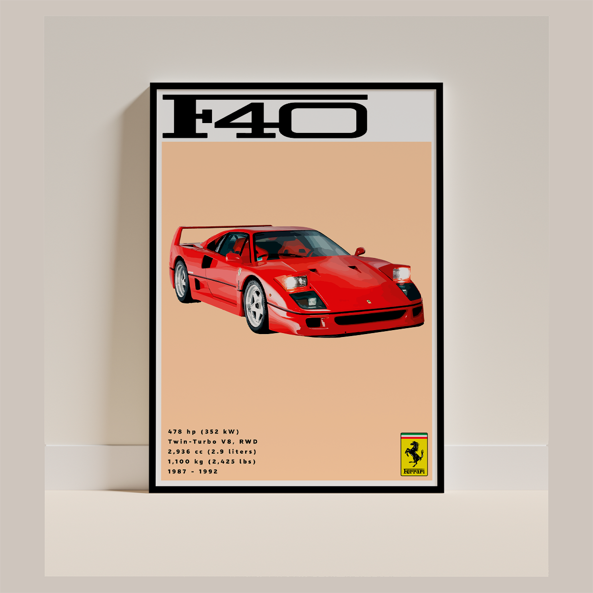 ついに初のフェラーリポスターをリリースしたよ！車とバイクが大好き