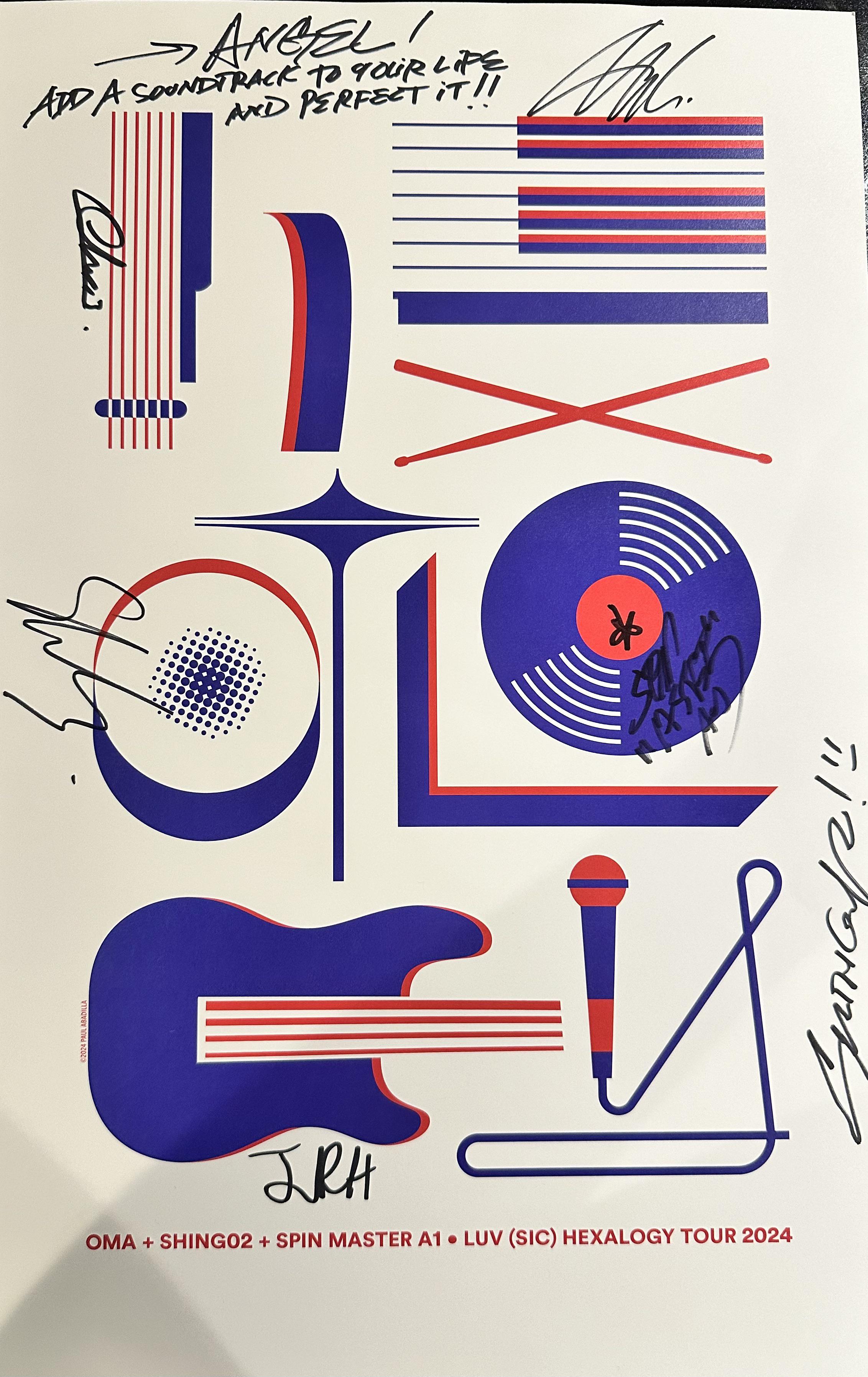 Poster from the show. Shing02 wrote my favorite verse from Luv