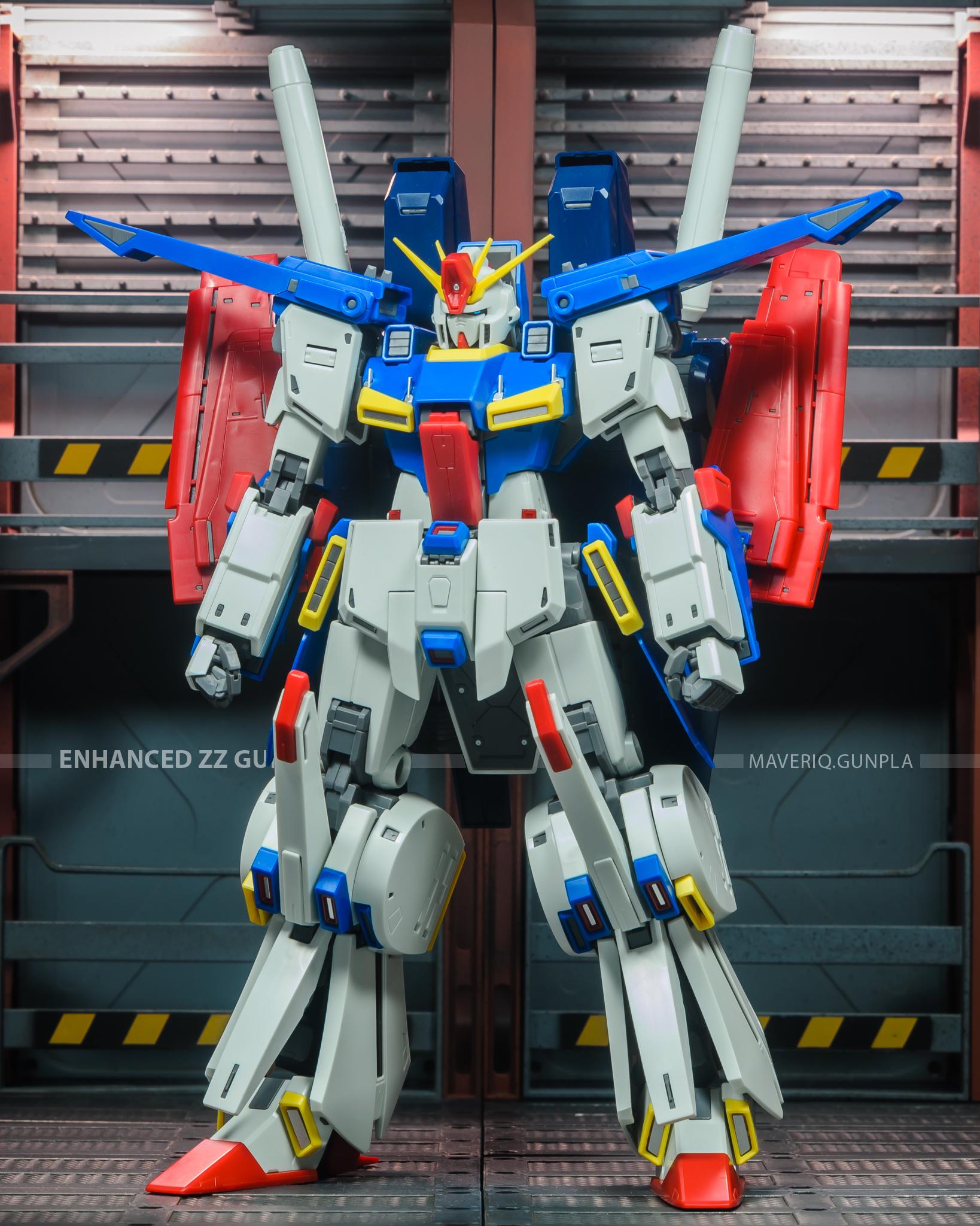 MSZ-010S Enhanced ZZ Gundam Ver.KA out of the box clean build. : r