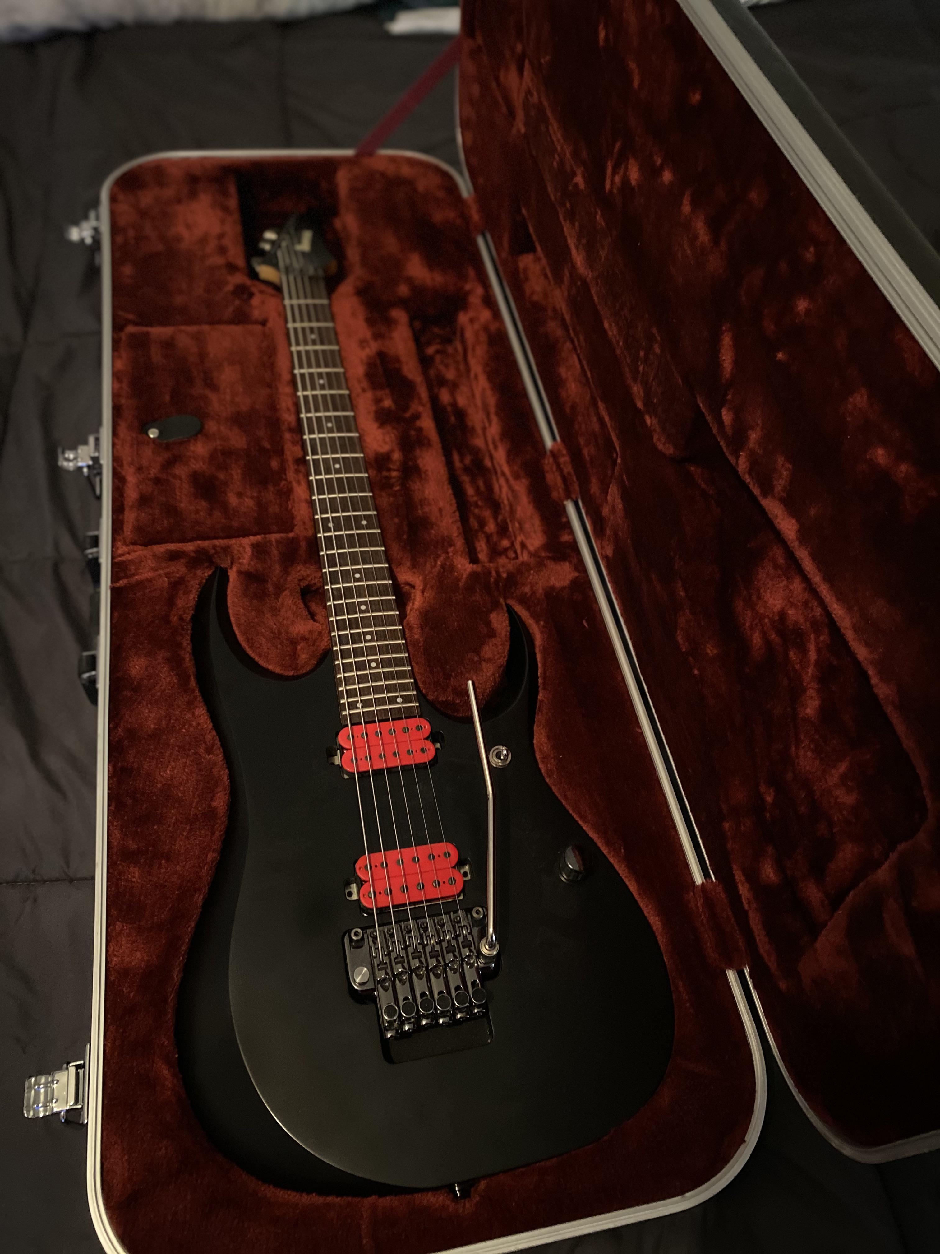 NGD, Ibanez RGD2120z. This is easily the nicest guitar I've played