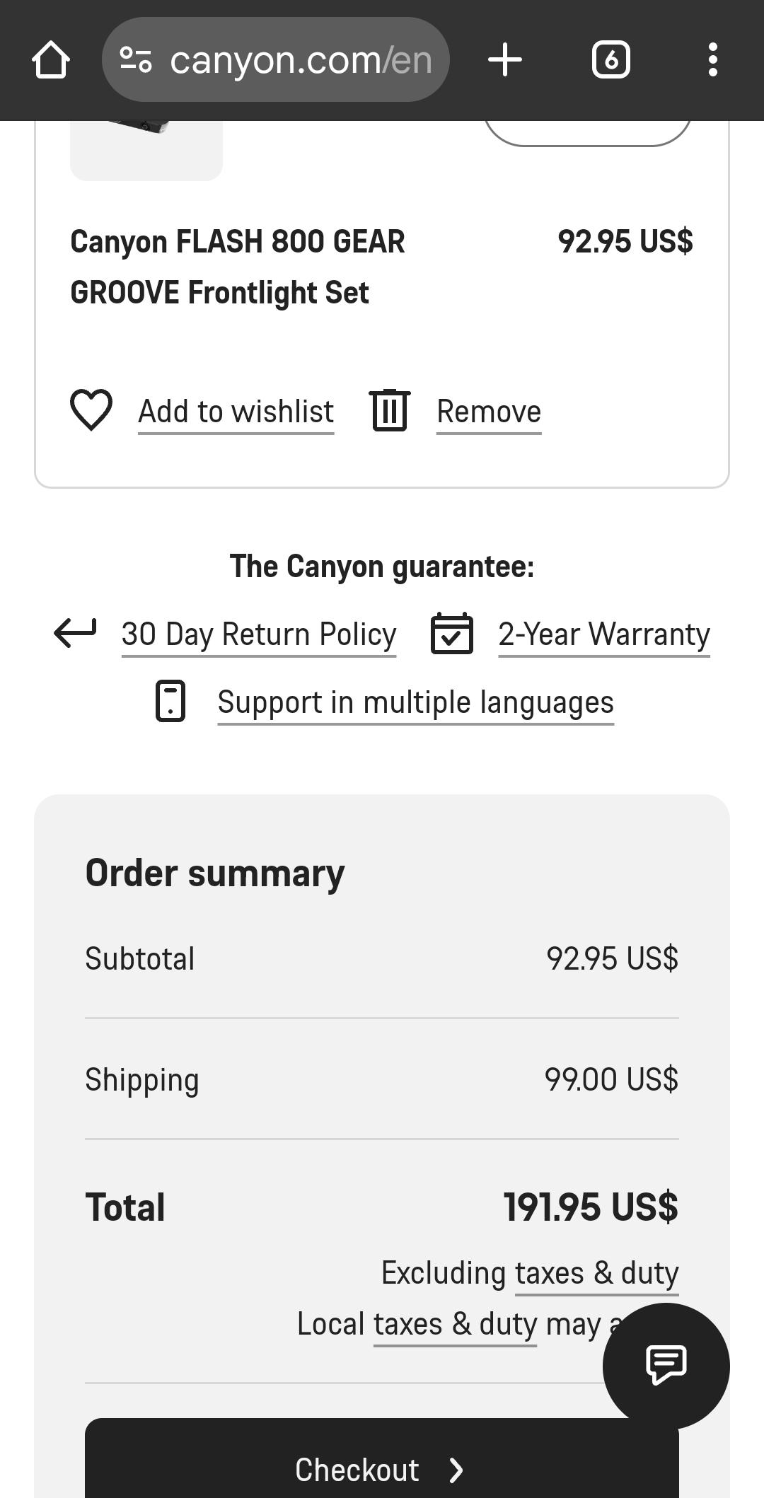 CANYON FLASH 800 FRONTLIGHT SET ＋sticker Canyon FLASH 800
