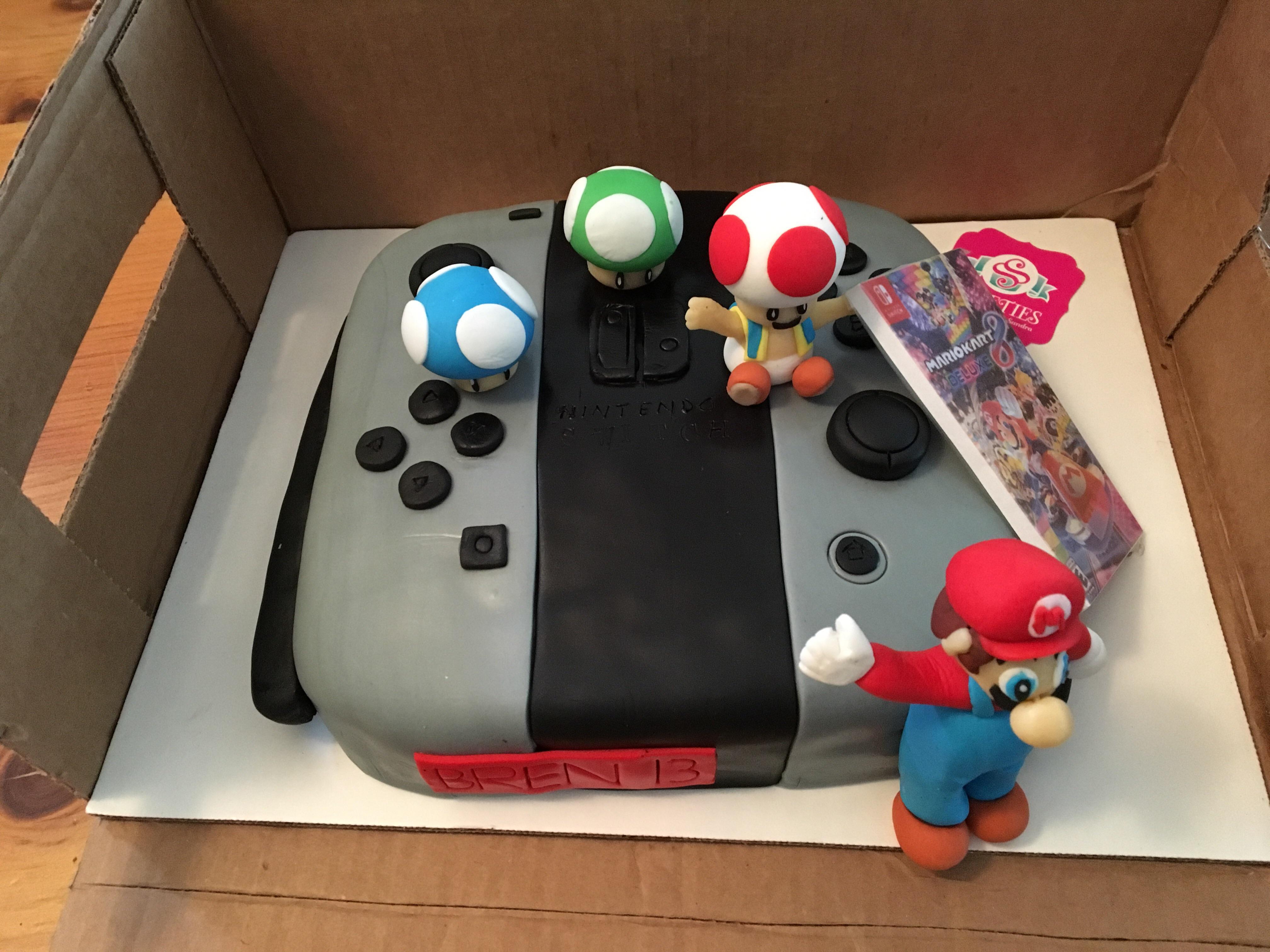 ニンテンドースイッチのテーマの誕生日ケーキ。 : r/NintendoSwitch