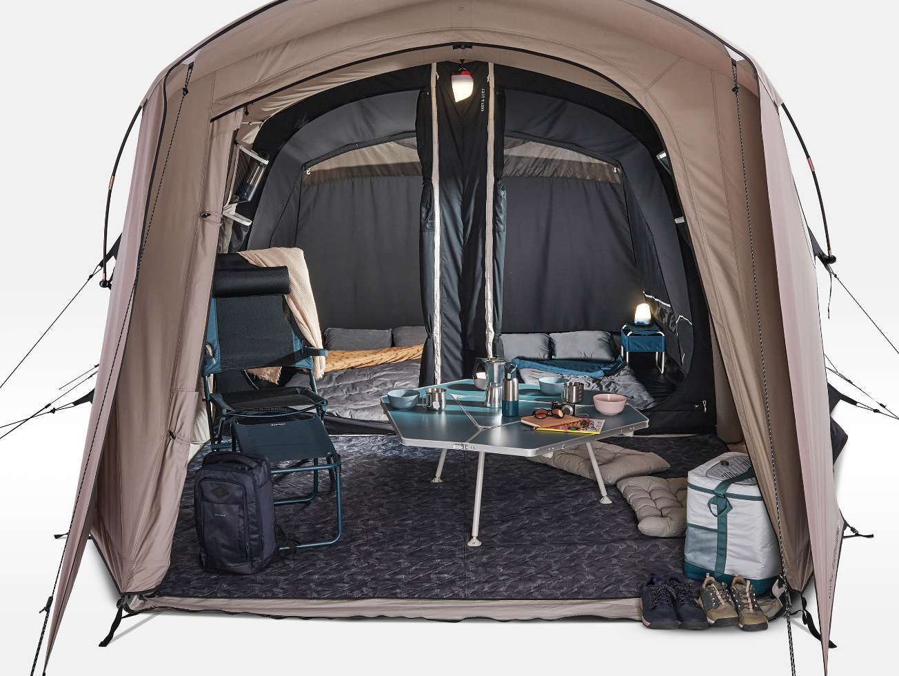 QUECHUA (ケシュア) ファミリーエアーテント AIR SECONDS 4.2 POLYCOTTON