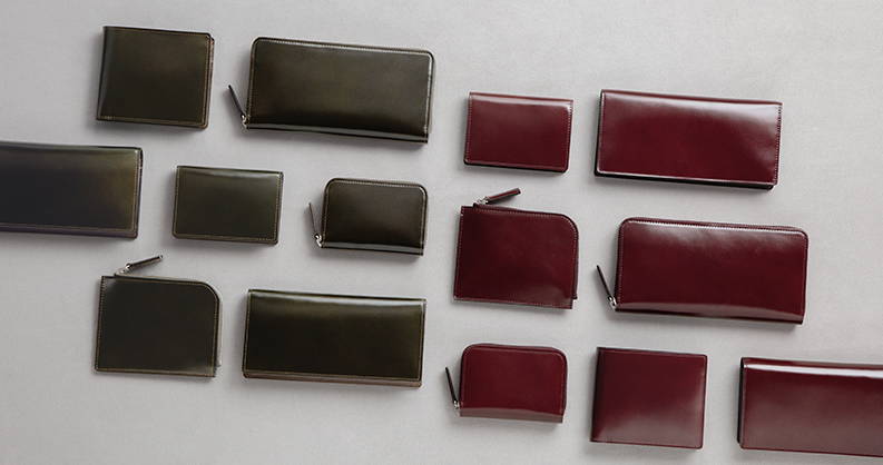 コードバン」シリーズに Lファスナーを含む小物と新色「バーガンディ