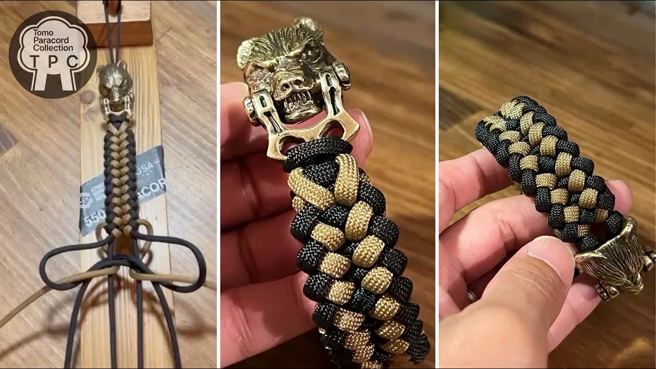 Paracord Bracelet！How To Make！Bronze Bear Shackle .Sanctified