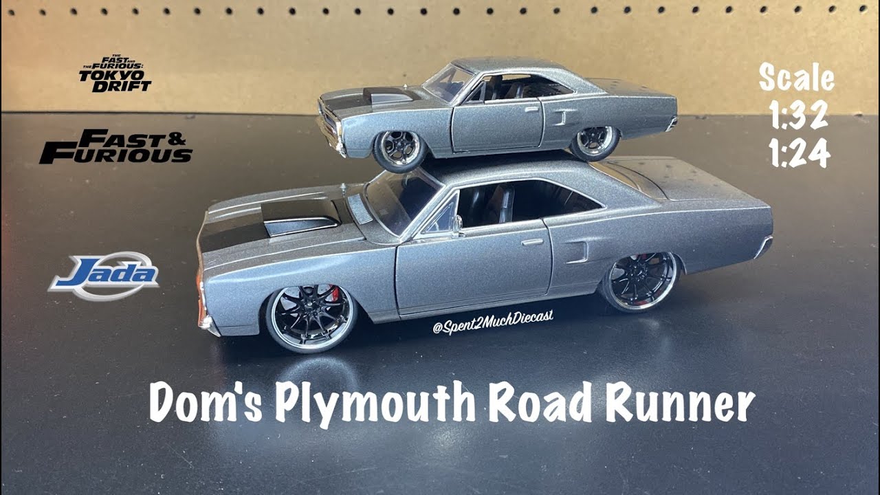 Dom's Plymouth Road Runner (Grey) Tokyo Drift by Jada Diecast