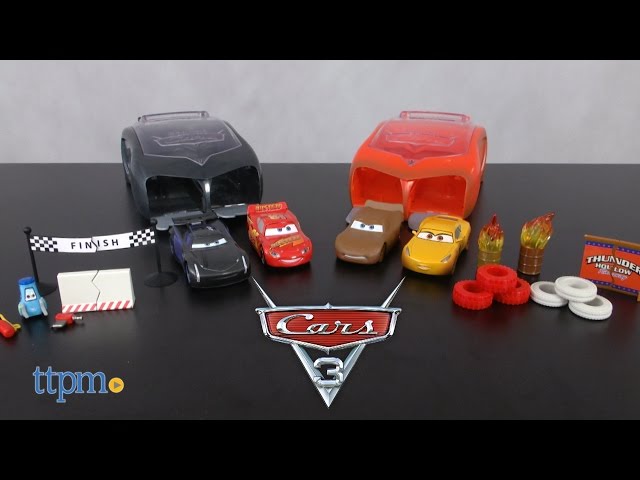 Cars 3 Pit Crew & Thunder Hollow Crazy 8 Crashers Launcher Sets