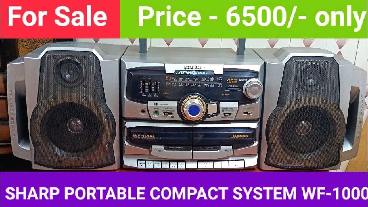 SHARP PORTABLE COMPACT SYSTEM WF-1000 Nice Condition Contact No