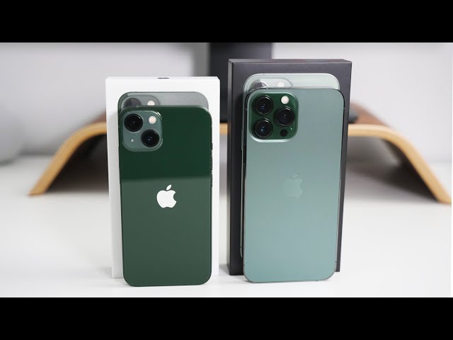 iPhone 13 Pro Max in Alpine Green and iPhone 13 in Green - YouTube