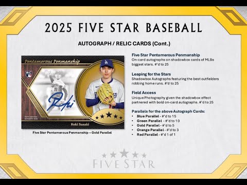 BGB1735 - BGB1742 BGB1743 MLB 2025 TOPPS FIVE STAR + MUSEUM