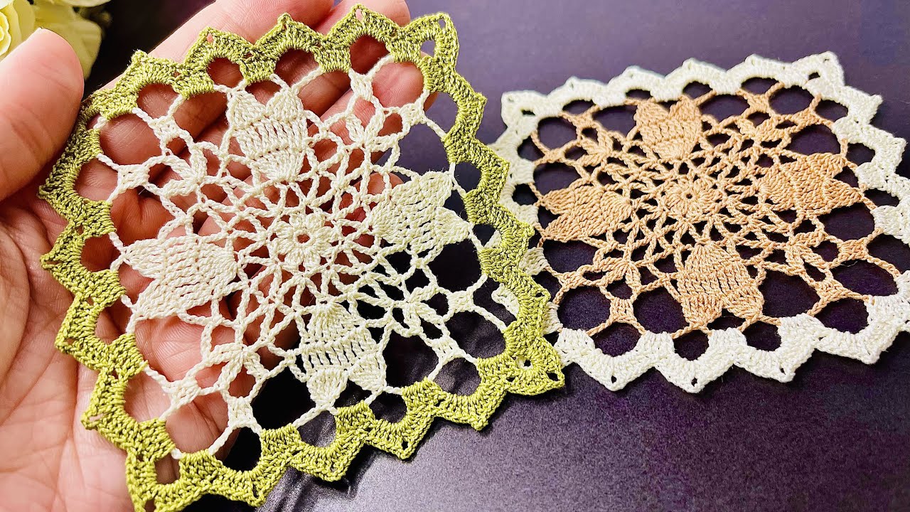 コースターにも！ミニモチーフの編み方｜How to crochet | レース編み