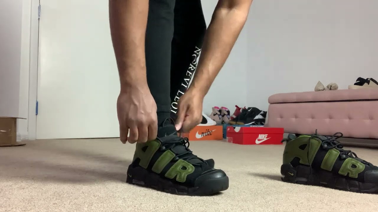 ON FOOT” NIKE AIR MORE UPTEMPO '96 (ROUGH GREEN) - YouTube