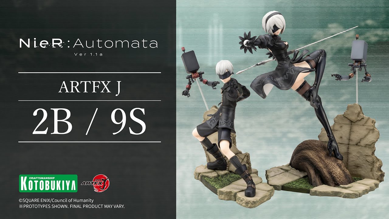 NieR:Automata Ver1.1a】ARTFX J 2B/ARTFX J 9S｜KOTOBUKIYA - YouTube