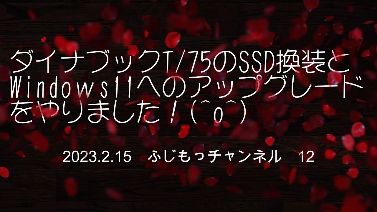 ダイナブックノートパソコンのSSD換装とwindows11へのアップグレードを
