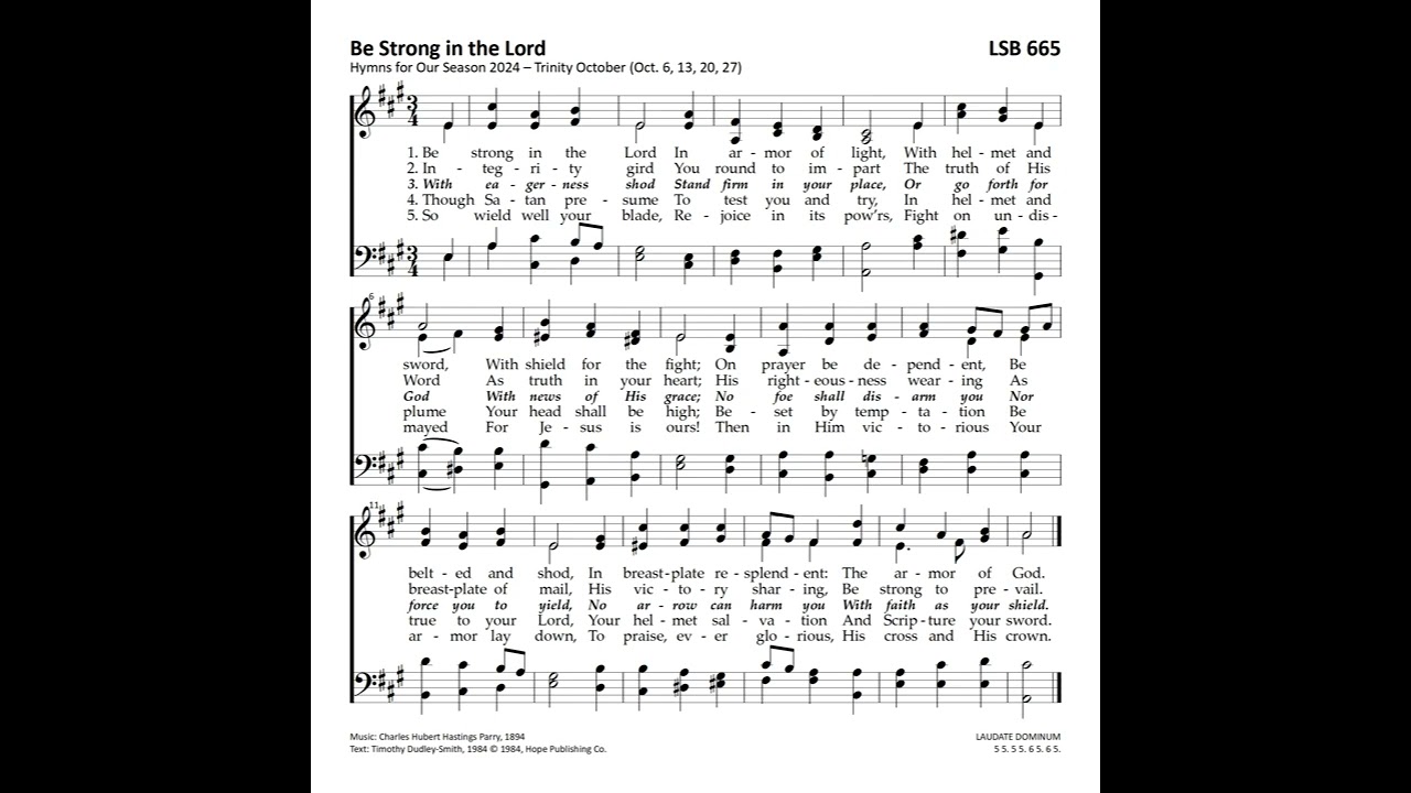 Be Strong in the Lord : Hymns at Mount Calvary Lutheran Church