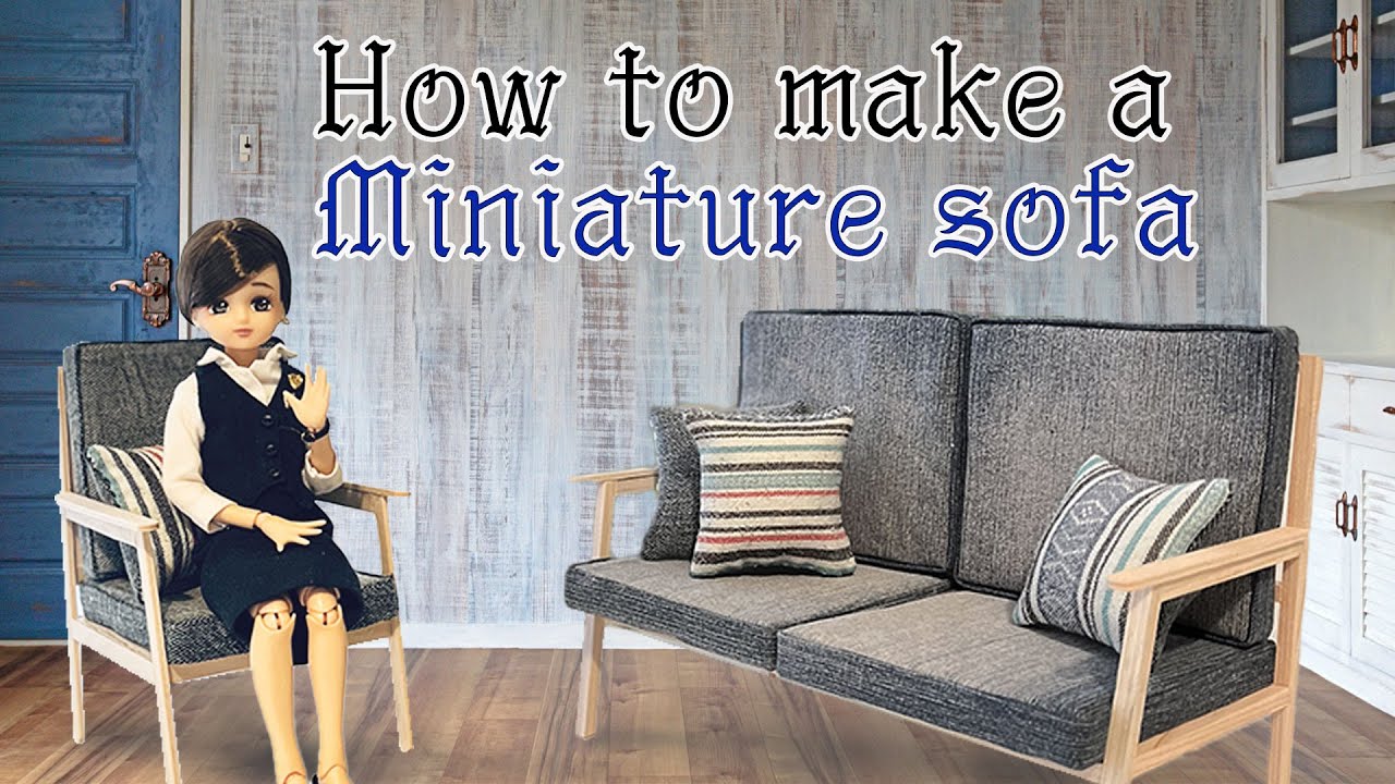 ミニチュアソファーの作り方 ～材料費380円！家具図面は無料で