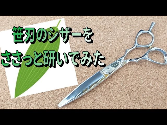 シザー研ぎ 笹刃のドライカット用のシザー - YouTube